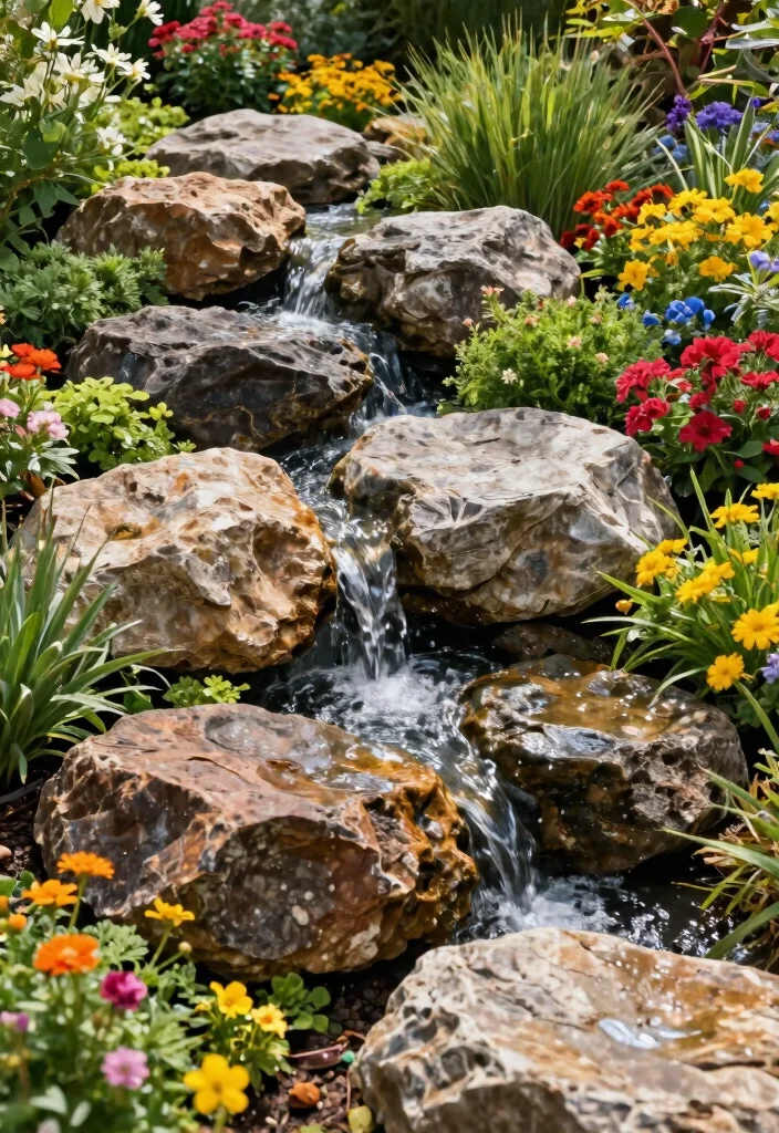 11 Smart Rain Barrel Overflow Ideas to Prevent Yard Flooding 8. Landscape with Boulders 0