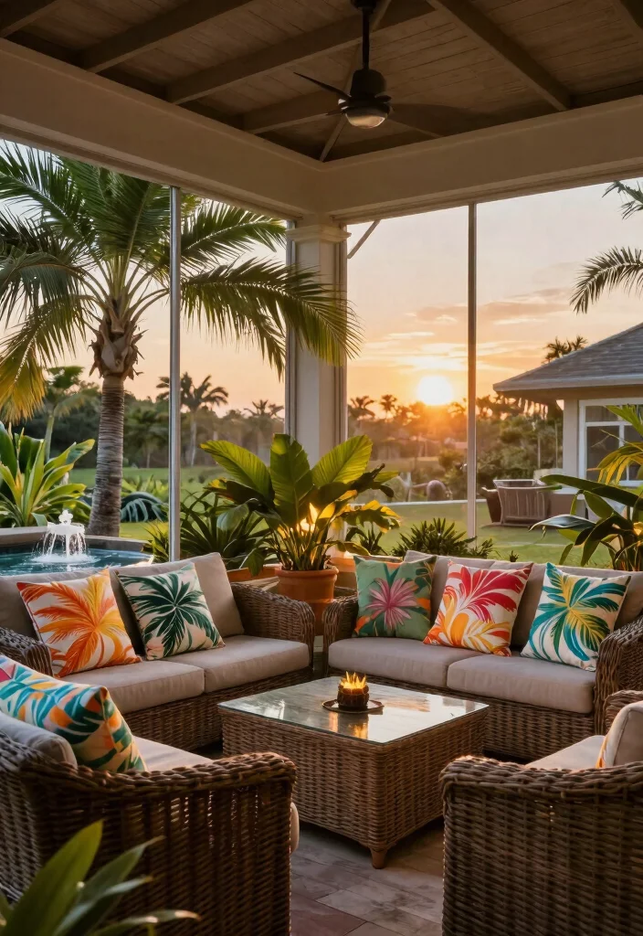 11 Stunning Backyard Patio Designs with Screen Porch Layouts 2 11 Stunning Backyard Patio Designs with Screen Porch Layouts 2. Screened In Oasis with Tropical Vibes 0