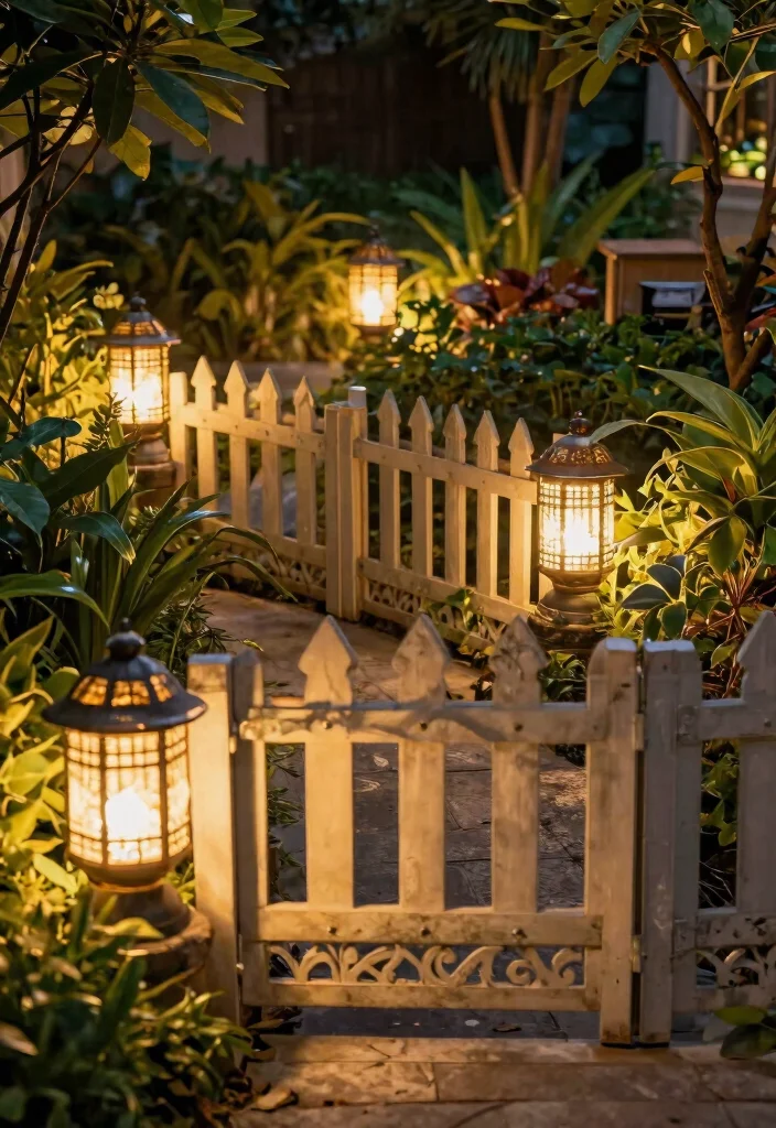 11 Sturdy Outdoor Lantern Stand Ideas (No Trees Needed) 11 11 Sturdy Outdoor Lantern Stand Ideas No Trees Needed 11. Lantern Equipped Fencing 0
