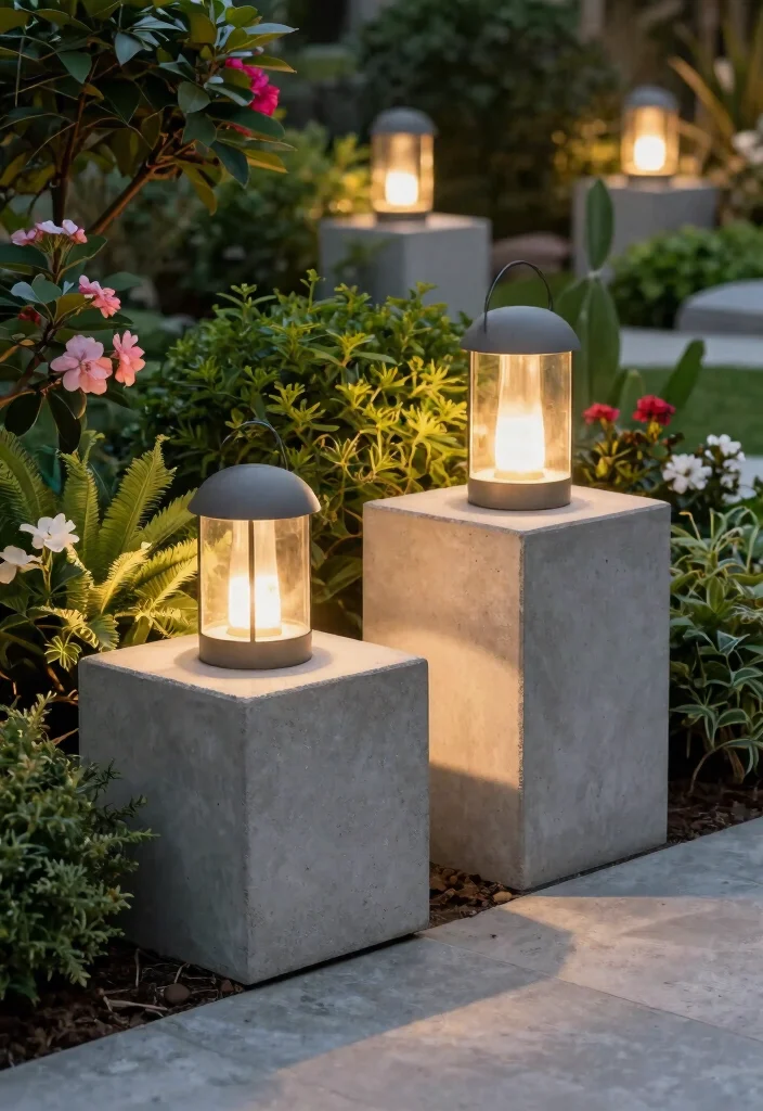 11 Sturdy Outdoor Lantern Stand Ideas (No Trees Needed) 4 11 Sturdy Outdoor Lantern Stand Ideas No Trees Needed 4. DIY Concrete Lantern Bases 0