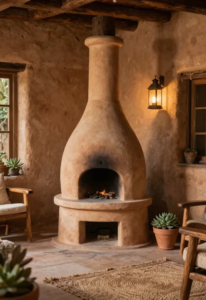 13 Authentic Clay Chiminea Ideas for Your Mexican-Style Patio 2 13 Authentic Clay Chiminea Ideas for Your Mexican Style Patio 2. Traditional Rustic Style 0