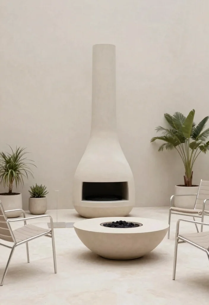 13 Authentic Clay Chiminea Ideas for Your Mexican-Style Patio 6 13 Authentic Clay Chiminea Ideas for Your Mexican Style Patio 6. Minimalist Style Chiminea 0