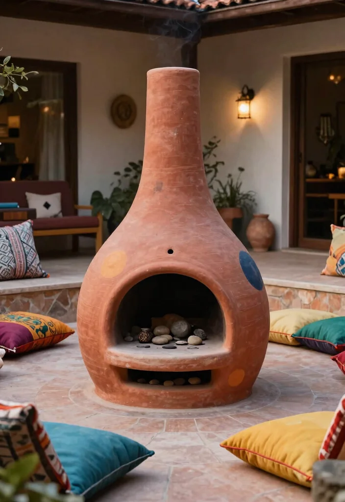 13 Authentic Clay Chiminea Ideas for Your Mexican-Style Patio 7 13 Authentic Clay Chiminea Ideas for Your Mexican Style Patio 7. Unique Artistic Shapes 0