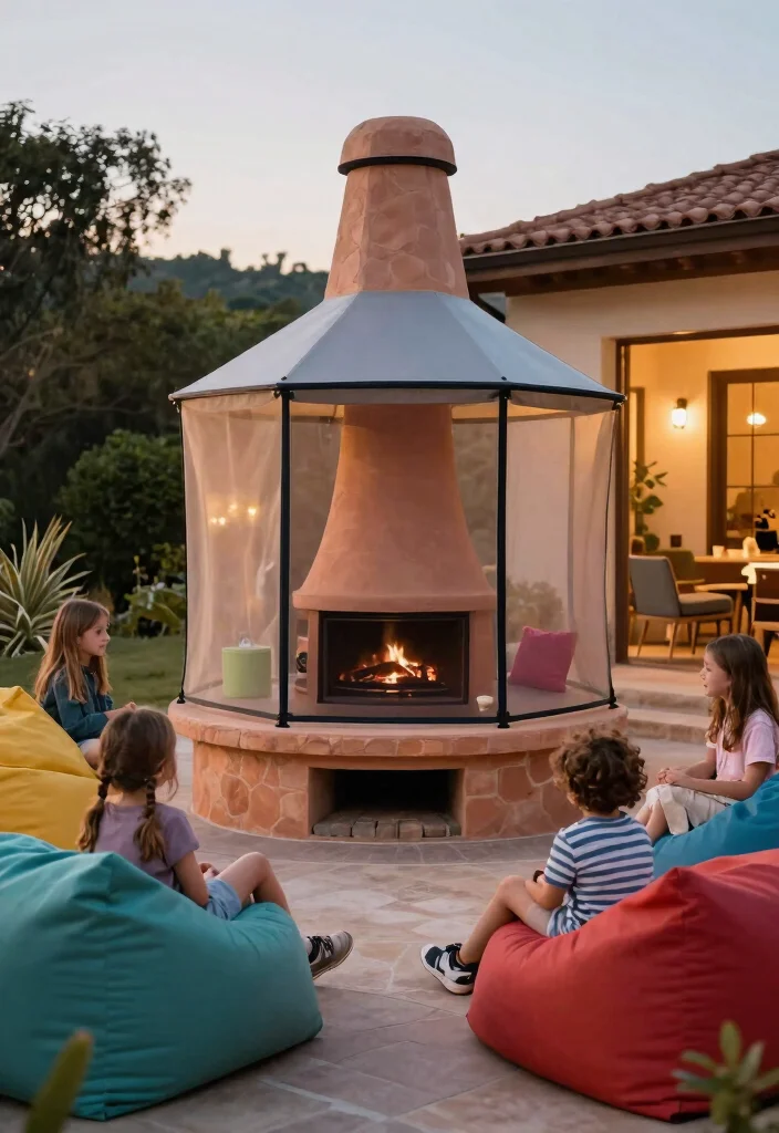 13 Authentic Clay Chiminea Ideas for Your Mexican-Style Patio 9 13 Authentic Clay Chiminea Ideas for Your Mexican Style Patio 9. Family Friendly Chiminea 0