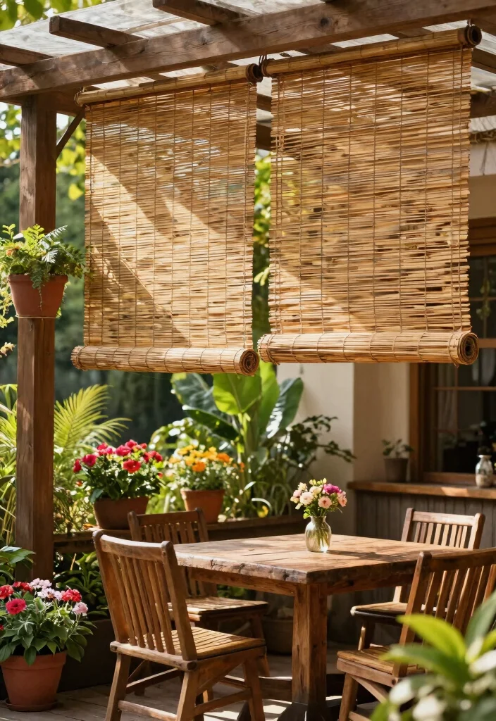 13 Best Patio Sun Screen Ideas to Block UV Rays and Heat 1 13 Best Patio Sun Screen Ideas to Block UV Rays and Heat 1. Natural Bamboo Shades 0