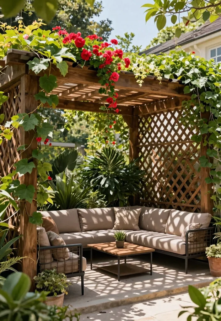 13 Best Patio Sun Screen Ideas to Block UV Rays and Heat 6 13 Best Patio Sun Screen Ideas to Block UV Rays and Heat 6. Lattice Shade Structures 0