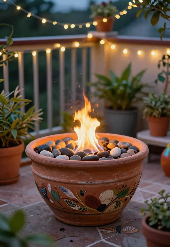 13 Clever DIY Table Top Fire Bowl Ideas Cheap and Chic 1. Terracotta Pot Fire Bowl 0