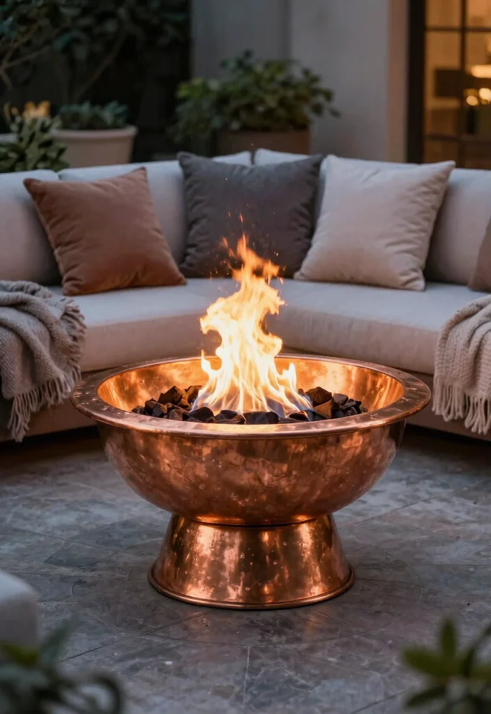 13 Clever DIY Table Top Fire Bowl Ideas Cheap and Chic 10. Copper Fire Bowl 0