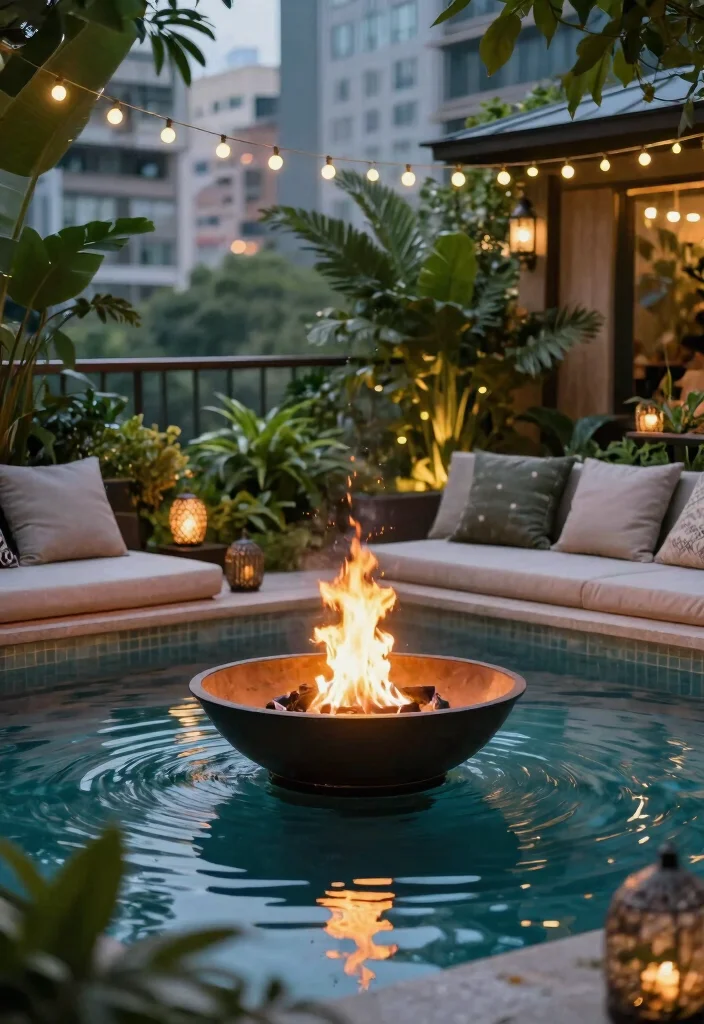 13 Clever DIY Table Top Fire Bowl Ideas Cheap and Chic 12. Floating Fire Bowl 0