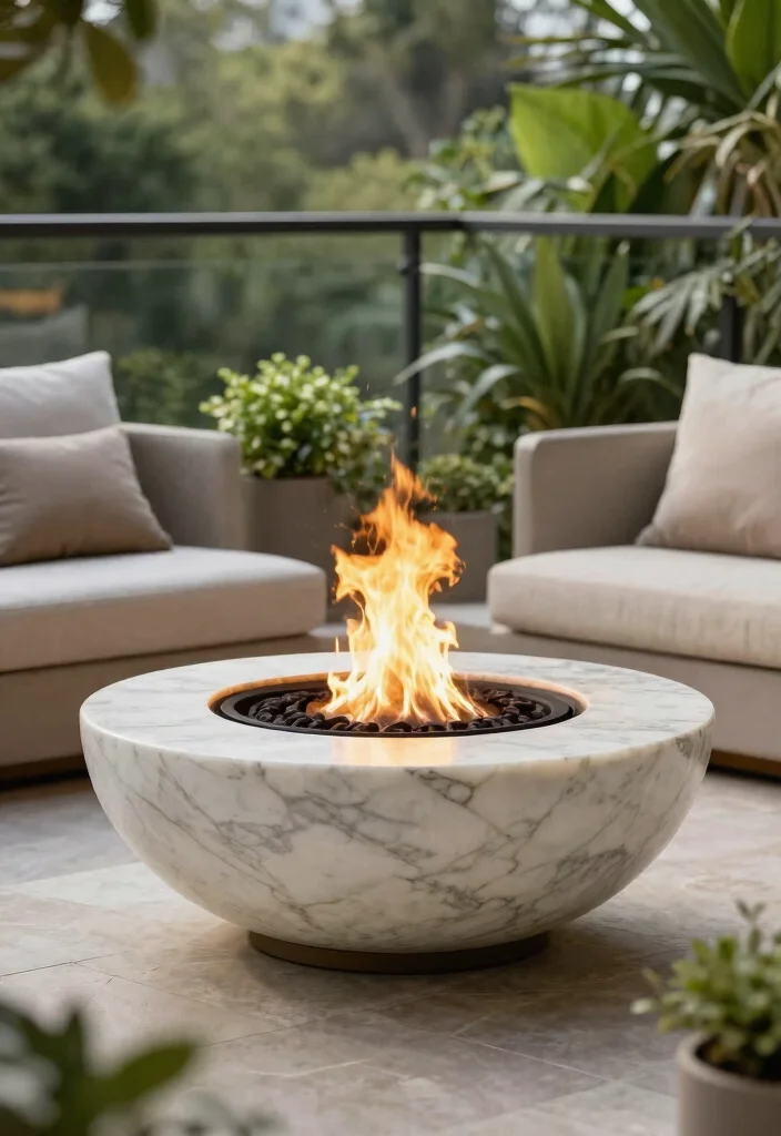 13 Clever DIY Table Top Fire Bowl Ideas Cheap and Chic 4. Marble or Stone Fire Bowl 0