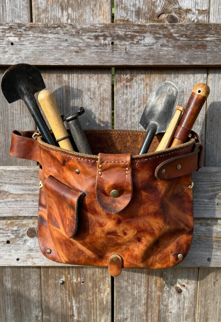 13 Clever DIY Tool Belt Ideas to Sew at Home Custom Fit 5. Vintage Leather Tool Belt 0