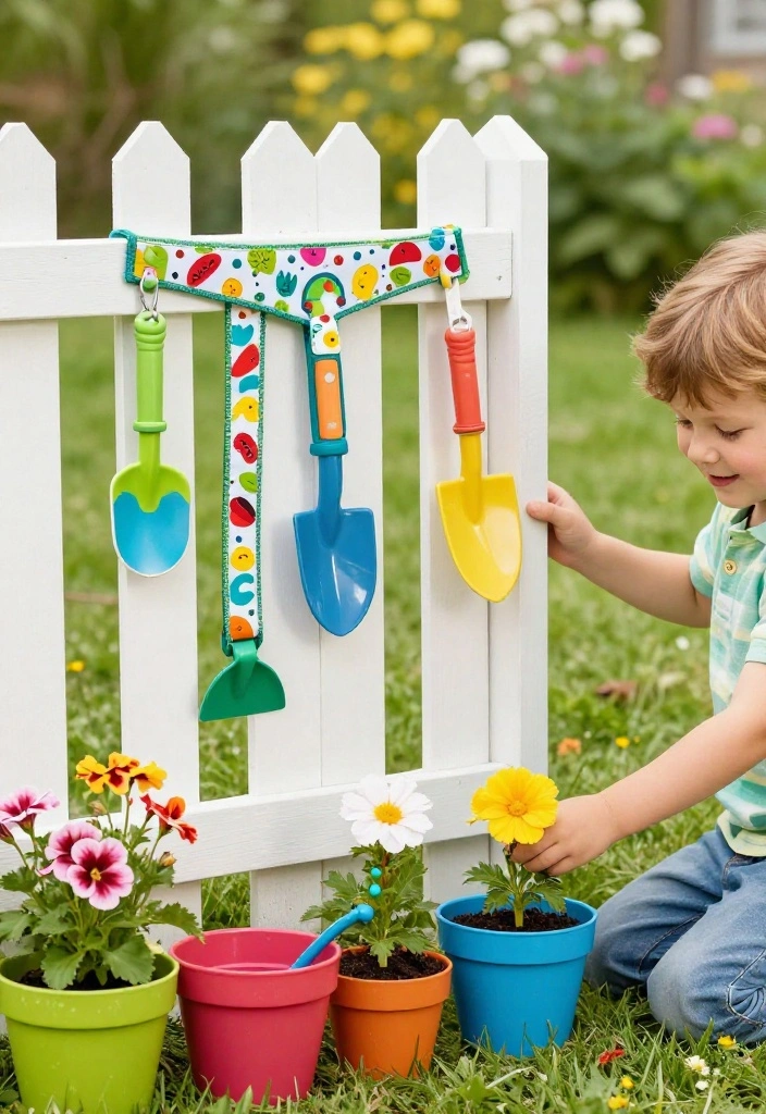 13 Clever DIY Tool Belt Ideas to Sew at Home Custom Fit 6. Kids Gardening Tool Belt 0