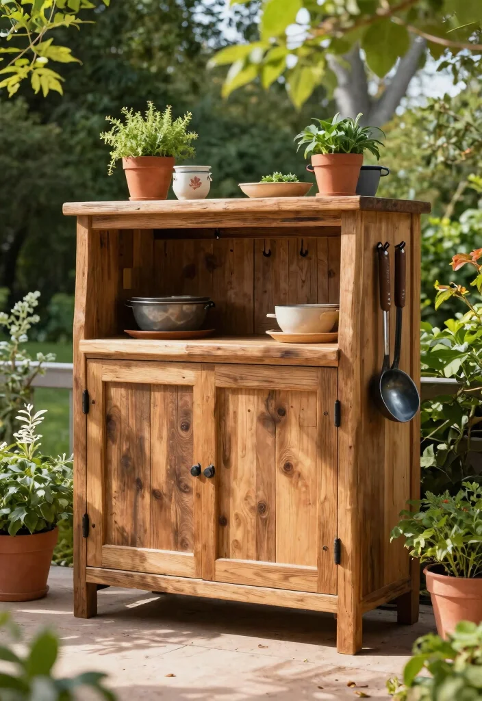 13 Custom Kamado Grill Storage Ideas (Hide Your Gear) 1 13 Custom Kamado Grill Storage Ideas Hide Your Gear 1. Rustic Wooden Cabinet 0
