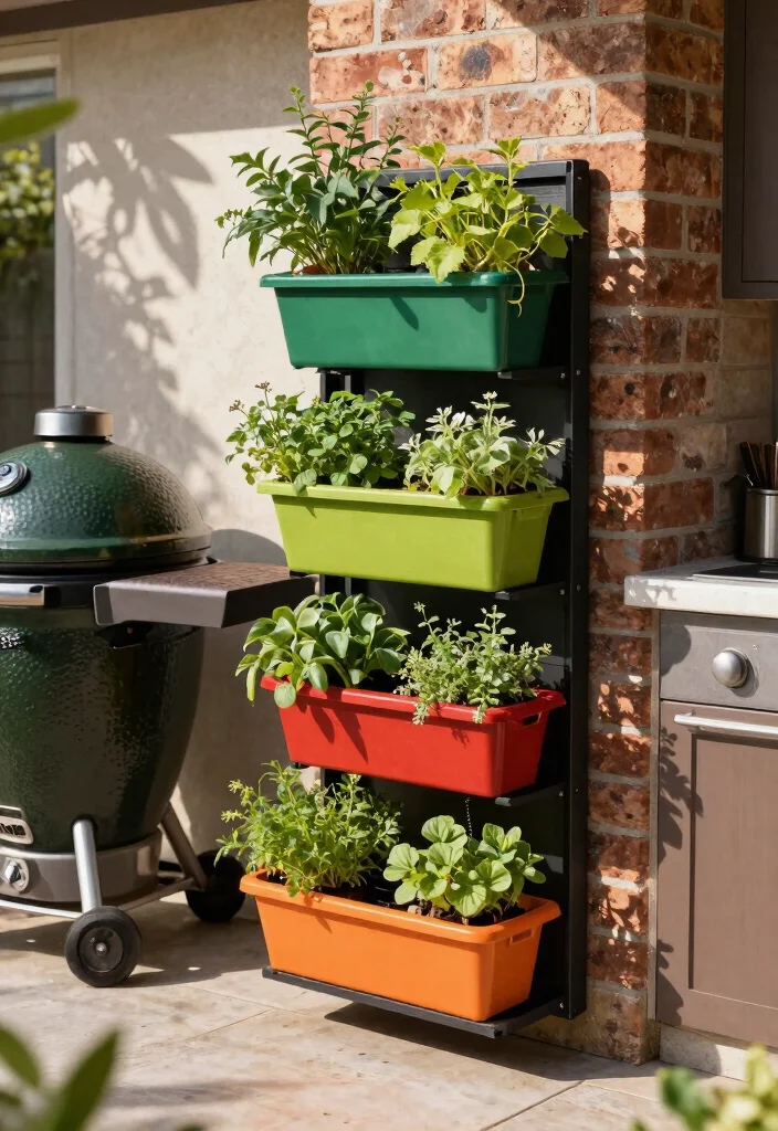 13 Custom Kamado Grill Storage Ideas (Hide Your Gear) 3 13 Custom Kamado Grill Storage Ideas Hide Your Gear 3. Vertical Garden Storage 0