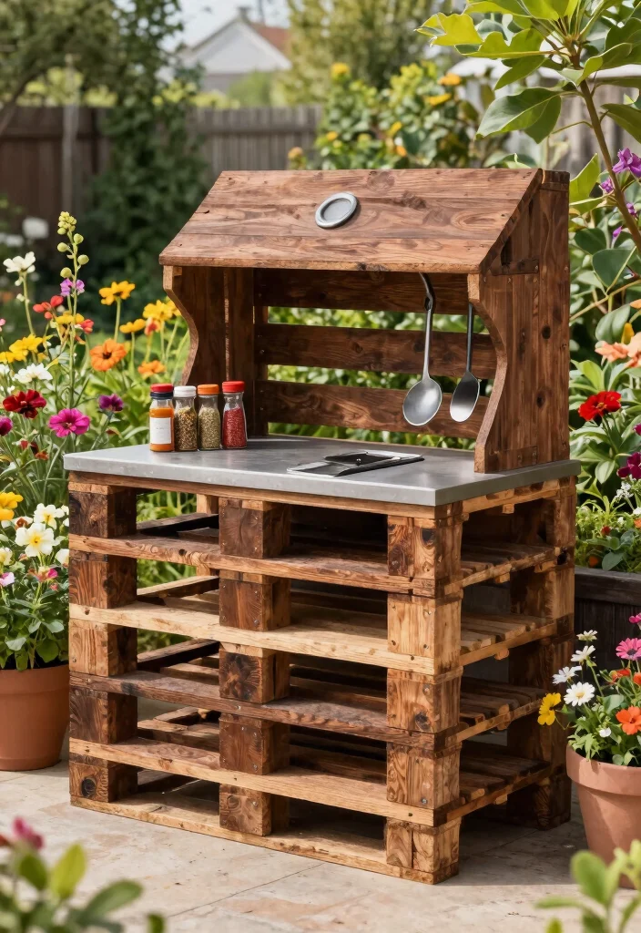 13 Custom Kamado Grill Storage Ideas (Hide Your Gear) 9 13 Custom Kamado Grill Storage Ideas Hide Your Gear 9. Creative Use of Pallets 0