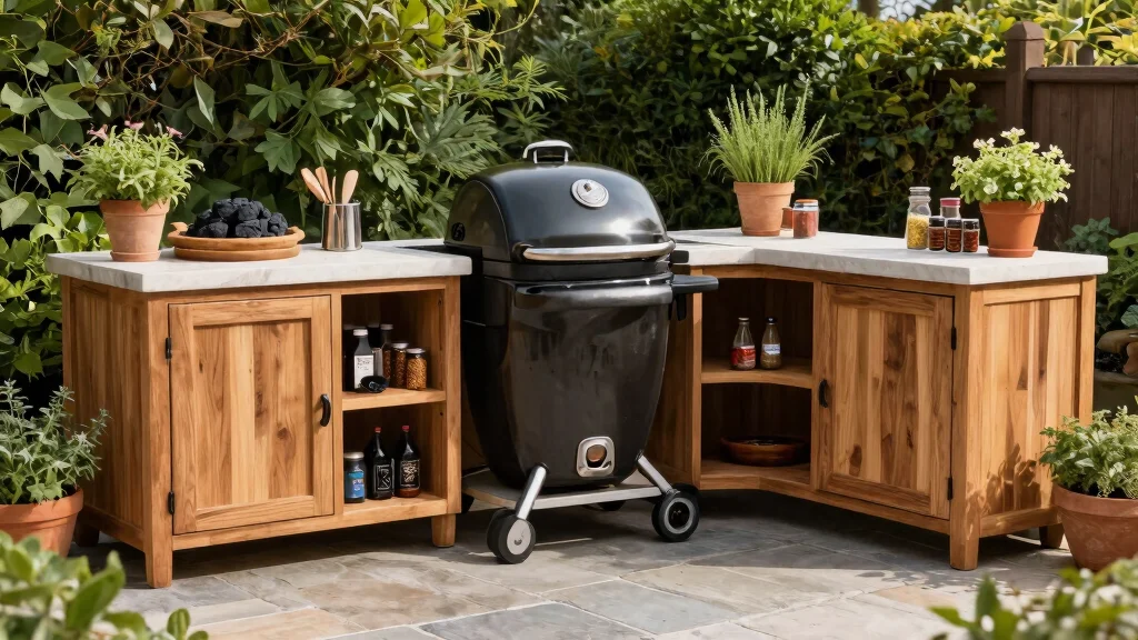 13 Custom Kamado Grill Storage Ideas (Hide Your Gear)