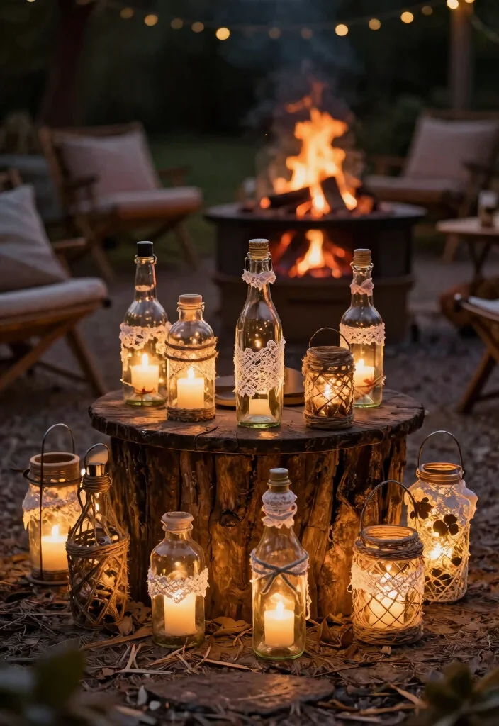 13 Dreamy Backyard Chiminea Ideas for Cozy Nights 11 13 Dreamy Backyard Chiminea Ideas for Cozy Nights 11. Bottle and Jar Lanterns 0