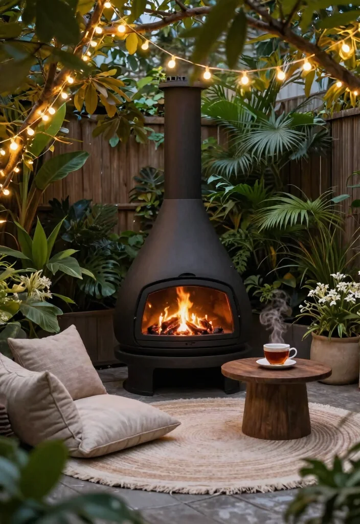 13 Dreamy Backyard Chiminea Ideas for Cozy Nights 3 13 Dreamy Backyard Chiminea Ideas for Cozy Nights 3. Cozy Corner Retreat 0