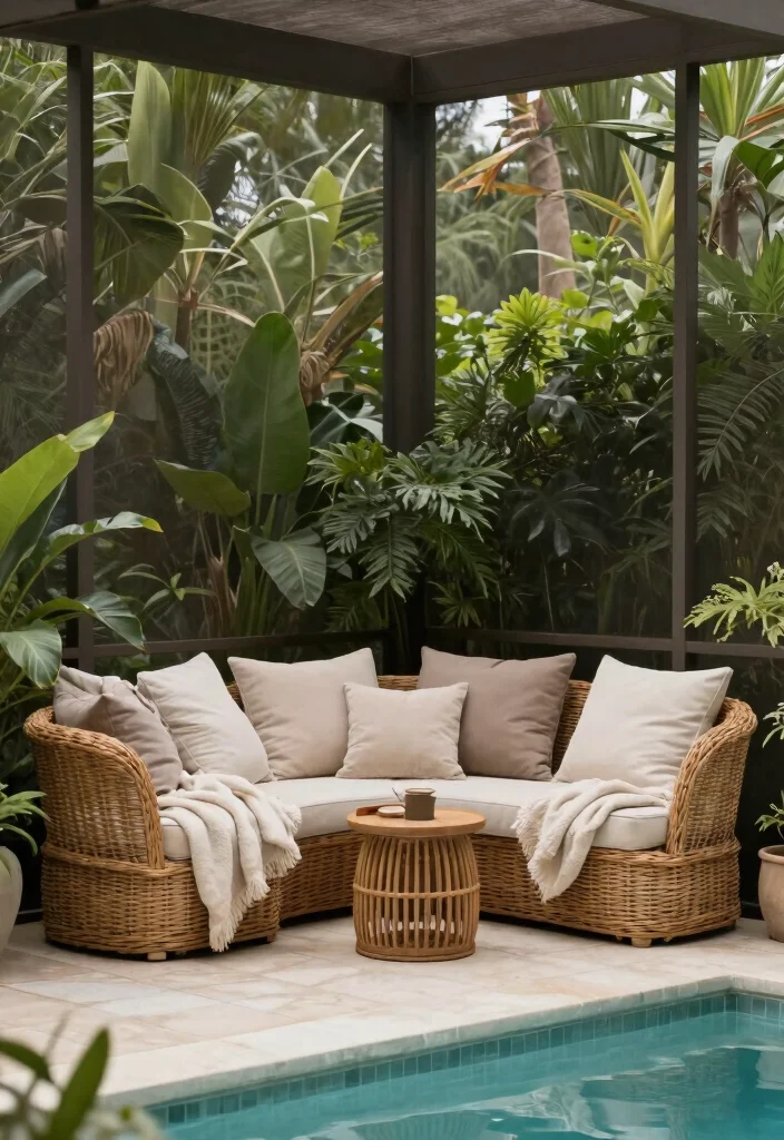 13 Dreamy Screen Pool Terrace Ideas to Keep the Bugs Out 10. Private Lounge Nooks 0