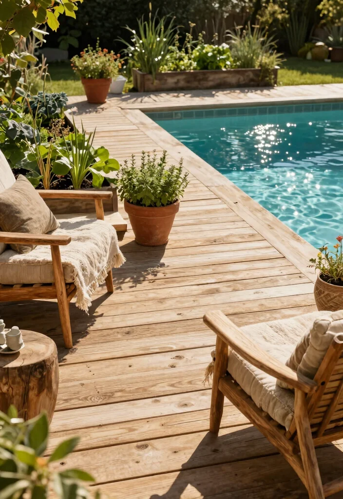 13 Dreamy Screen Pool Terrace Ideas to Keep the Bugs Out 6. Rustic Charm with Wooden Features 0