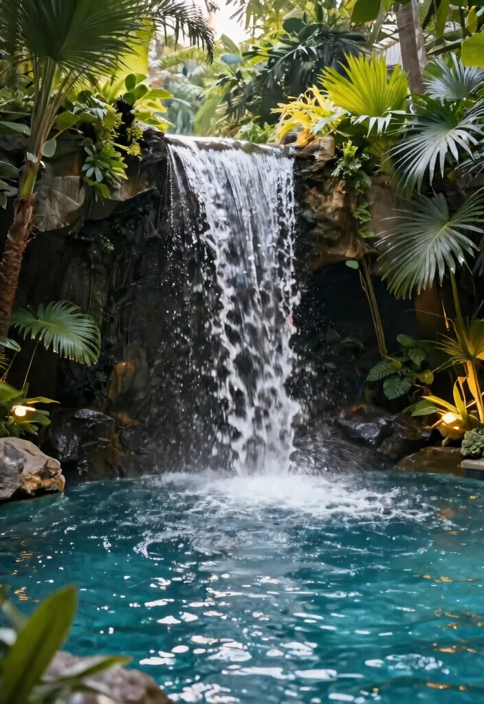 13 Dreamy Screen Pool Terrace Ideas to Keep the Bugs Out 8. Water Feature Wonder 0