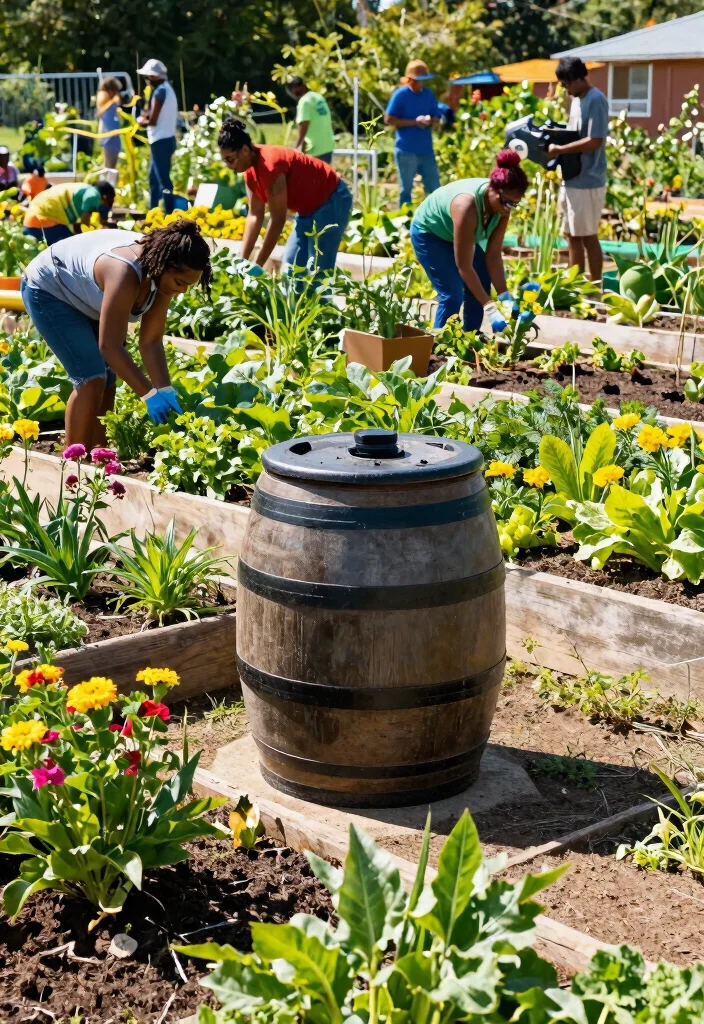 13 Easy Rain Barrel Installation Ideas for Beginners Pro Guide 11. Rain Barrel in a Community Garden 0