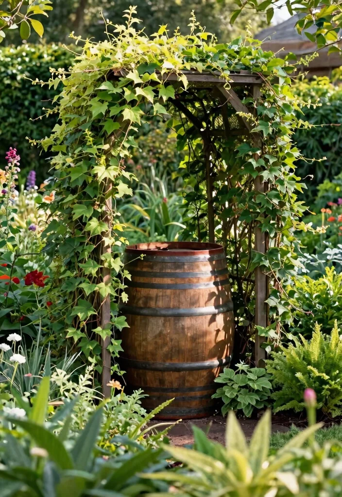 13 Easy Rain Barrel Installation Ideas for Beginners Pro Guide 7. Hidden Rain Barrel 0