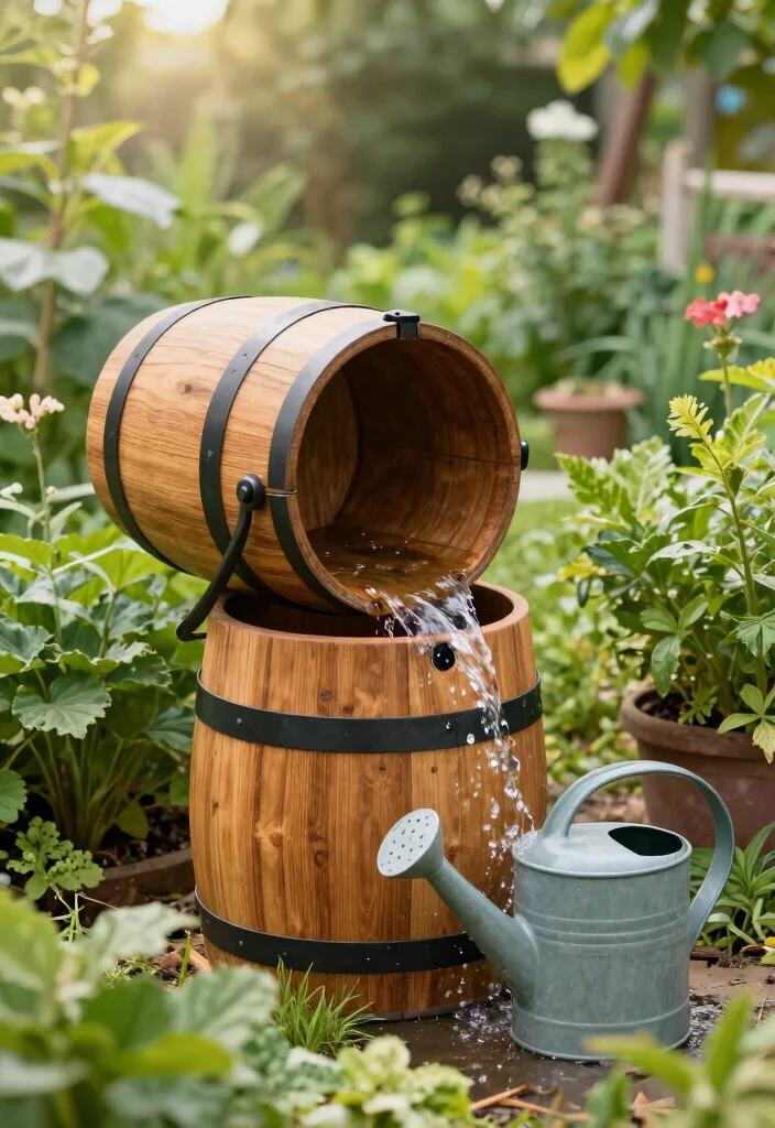 13 Easy Rain Barrel Installation Ideas for Beginners Pro Guide 9. Rain Barrel with a Tipping Feature 0