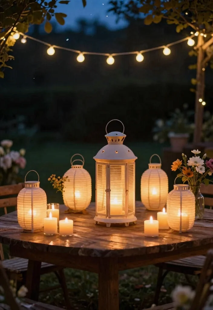 13 Fun Paper Lantern Decor Outdoor Celebration Ideas Boho Style 6. Lanterns with Candles for a Romantic Glow 0