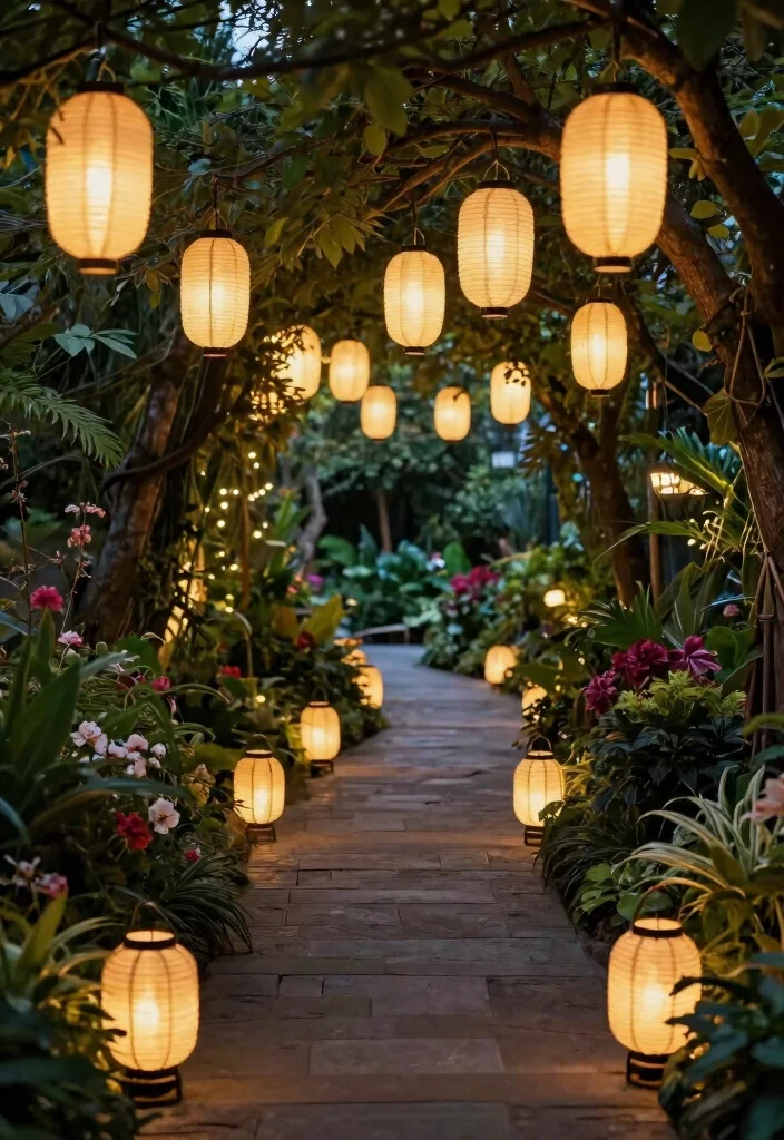 13 Fun Paper Lantern Decor Outdoor Celebration Ideas Boho Style 7. Lanterns for Pathway Lighting 0
