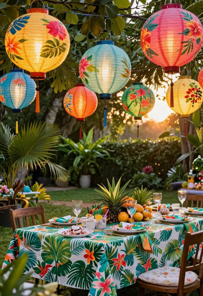 13 Fun Paper Lantern Decor Outdoor Celebration Ideas Boho Style 8. Themed Lantern Arrangements 0