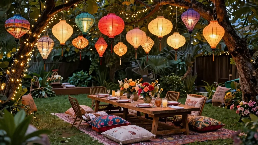 13 Fun Paper Lantern Decor Outdoor Celebration Ideas [Boho Style]