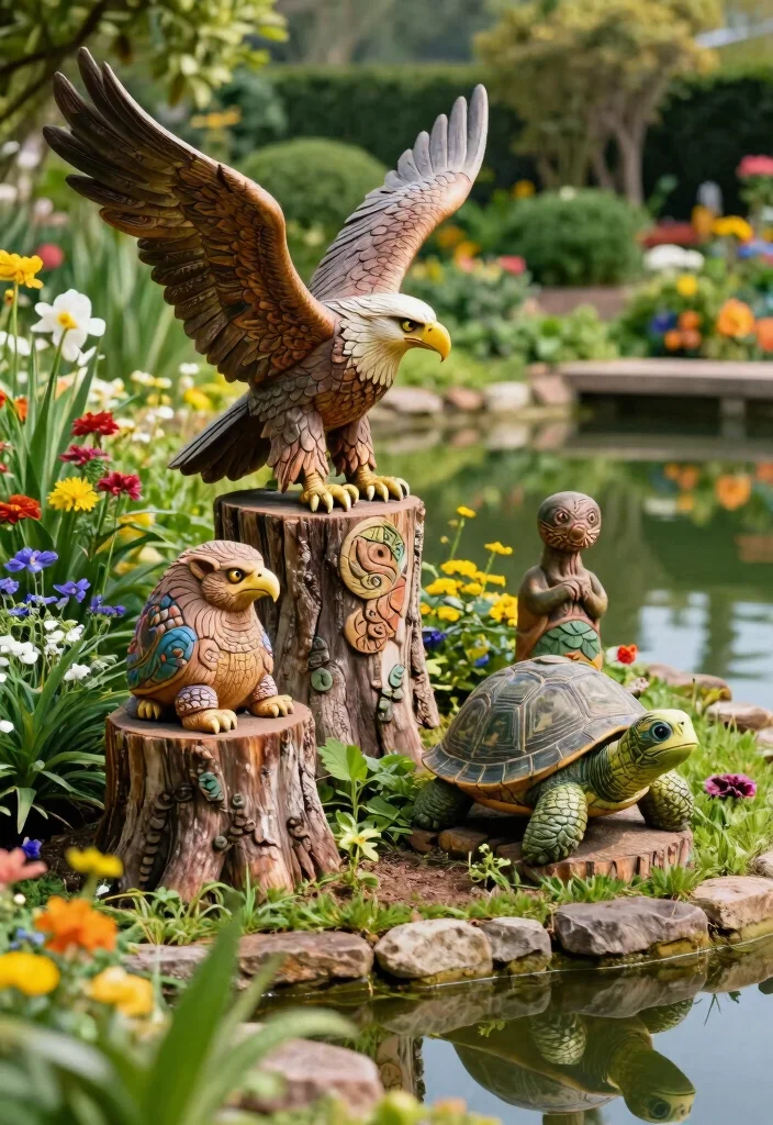13 Genius Chainsaw Carvings Ideas for Tree Stumps: Eco-Friendly Yard Art 7 13 Genius Chainsaw Carvings Ideas for Tree Stumps Eco Friendly Yard Art 7. Decorative Animal Sculptures 0