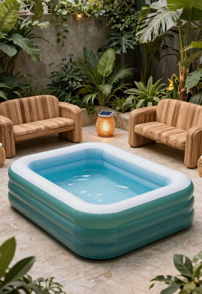 13 Relaxing Inflatable Pool Ideas for Adults Backyard Spa 13. Eco Friendly Retreat 0