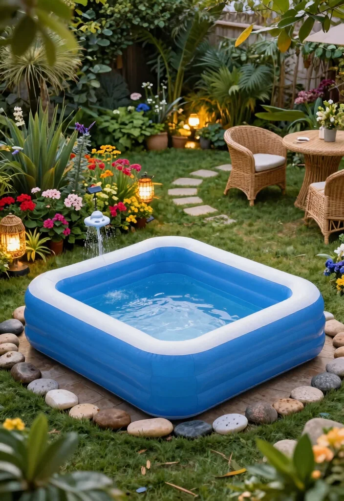 13 Relaxing Inflatable Pool Ideas for Adults Backyard Spa 2. Garden Oasis 0