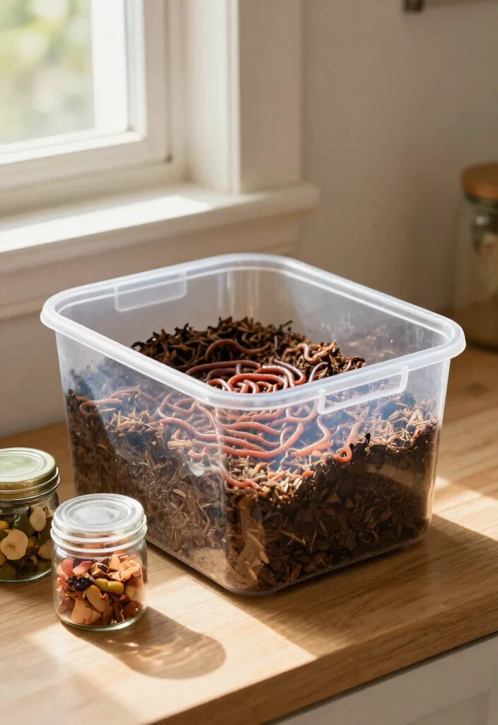 13 Smart Compost Bin Design Ideas to Build at Home 4. Mini Worm Composting Bin 0