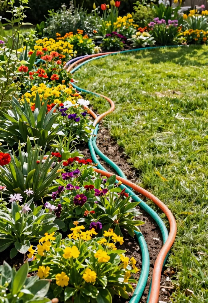 13 Unique Old Garden Hose Ideas Upcycle Projects DIY 2. Hose Garden Edging 0