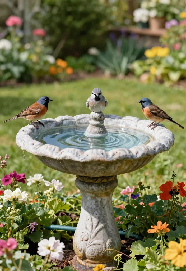 13 Unique Old Garden Hose Ideas Upcycle Projects DIY 8. Hose Bird Bath 0
