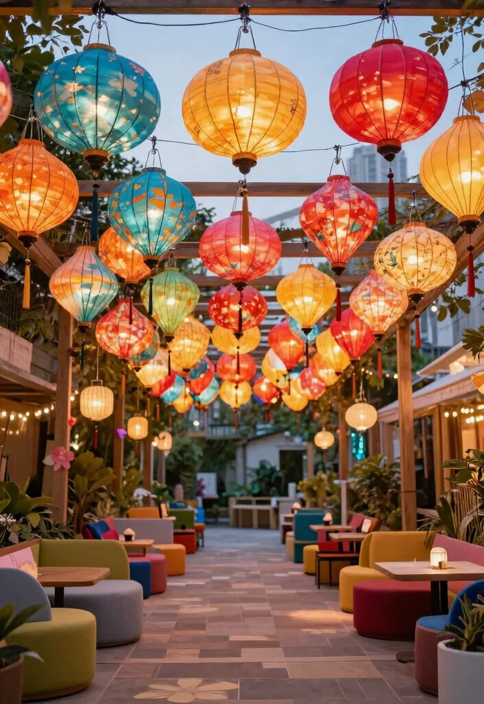 15 Beautiful Outdoor Lantern Decor Inspiration Photos 9 15 Beautiful Outdoor Lantern Decor Inspiration Photos 9. Colorful Lanterns for a Playful Touch 0