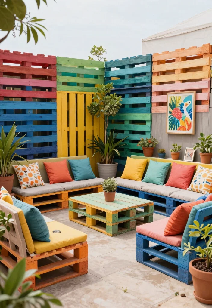 15 Beautiful Screen Enclosure Ideas Patio Upgrades Must See 12. Colorful Pallet Enclosures 0