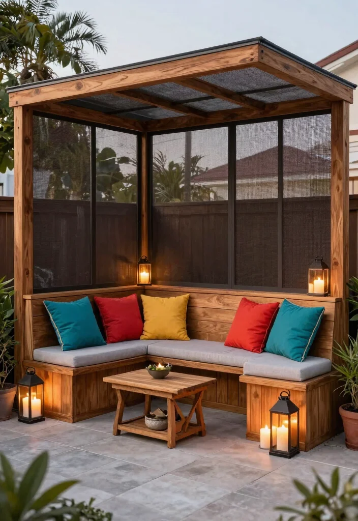 15 Beautiful Screen Enclosure Ideas Patio Upgrades Must See 15. Custom Built In Seating 0