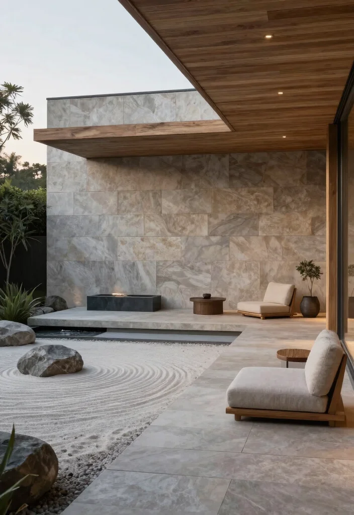 15 Beautiful Screen Enclosure Ideas Patio Upgrades Must See 8. Minimalist Zen Garden 0