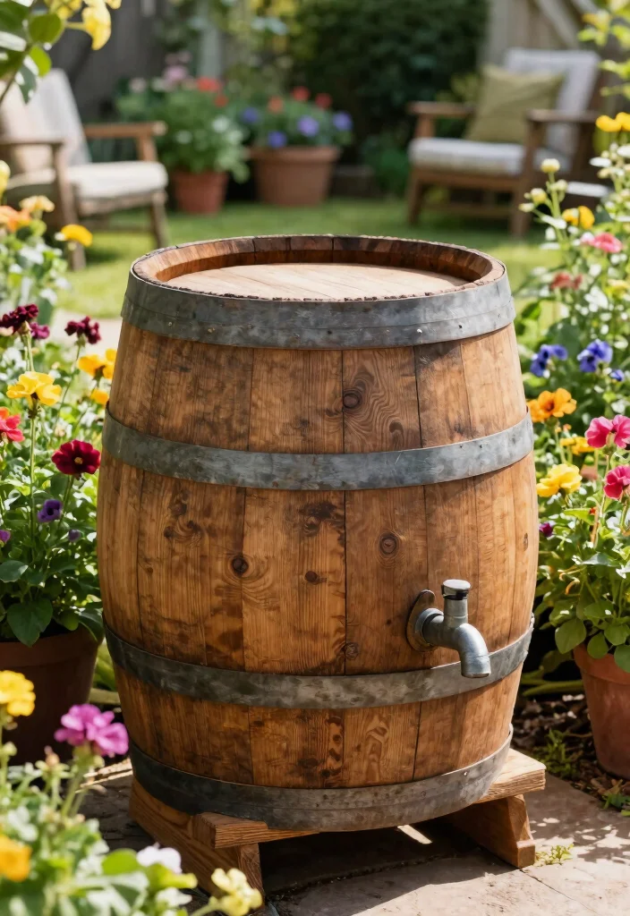 15 Beautiful Unique Rain Barrel Designs That Look Like Decor 1 15 Beautiful Unique Rain Barrel Designs That Look Like Decor 1. Rustic Wooden Barrel 0