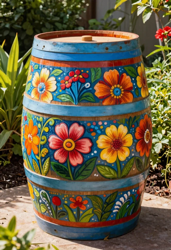 15 Beautiful Unique Rain Barrel Designs That Look Like Decor 12 15 Beautiful Unique Rain Barrel Designs That Look Like Decor 12. Garden Art Rain Barrel 0