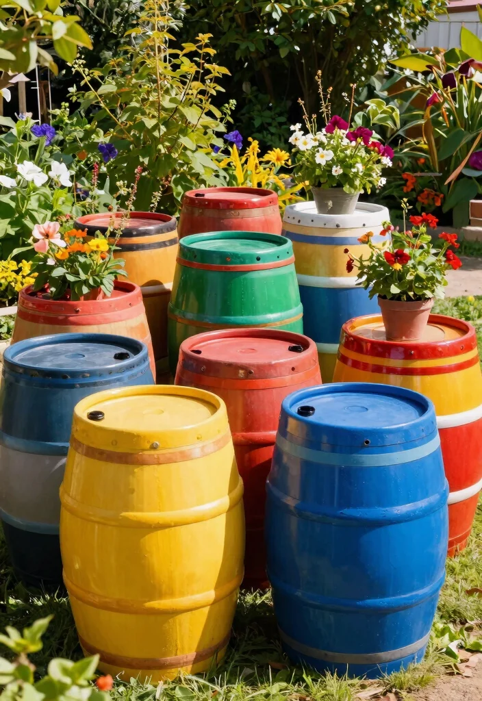 15 Beautiful Unique Rain Barrel Designs That Look Like Decor 13 15 Beautiful Unique Rain Barrel Designs That Look Like Decor 13. Colorful Barrel Collection 0