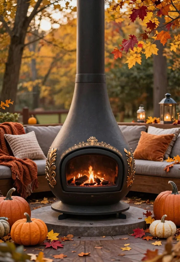 15 Best Chiminea Fire Pit Ideas for Outdoor Entertaining 12 15 Best Chiminea Fire Pit Ideas for Outdoor Entertaining 12. Seasonal Decor Around the Chiminea 0