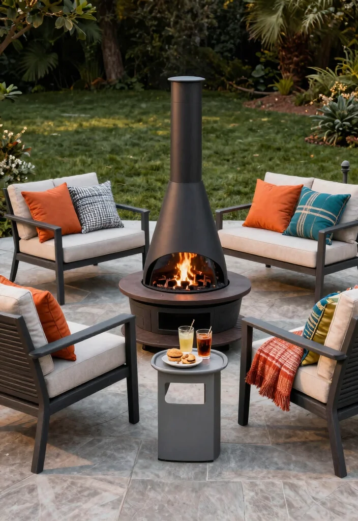 15 Best Chiminea Fire Pit Ideas for Outdoor Entertaining 8 15 Best Chiminea Fire Pit Ideas for Outdoor Entertaining 8. Matching Patio Furniture Set 0