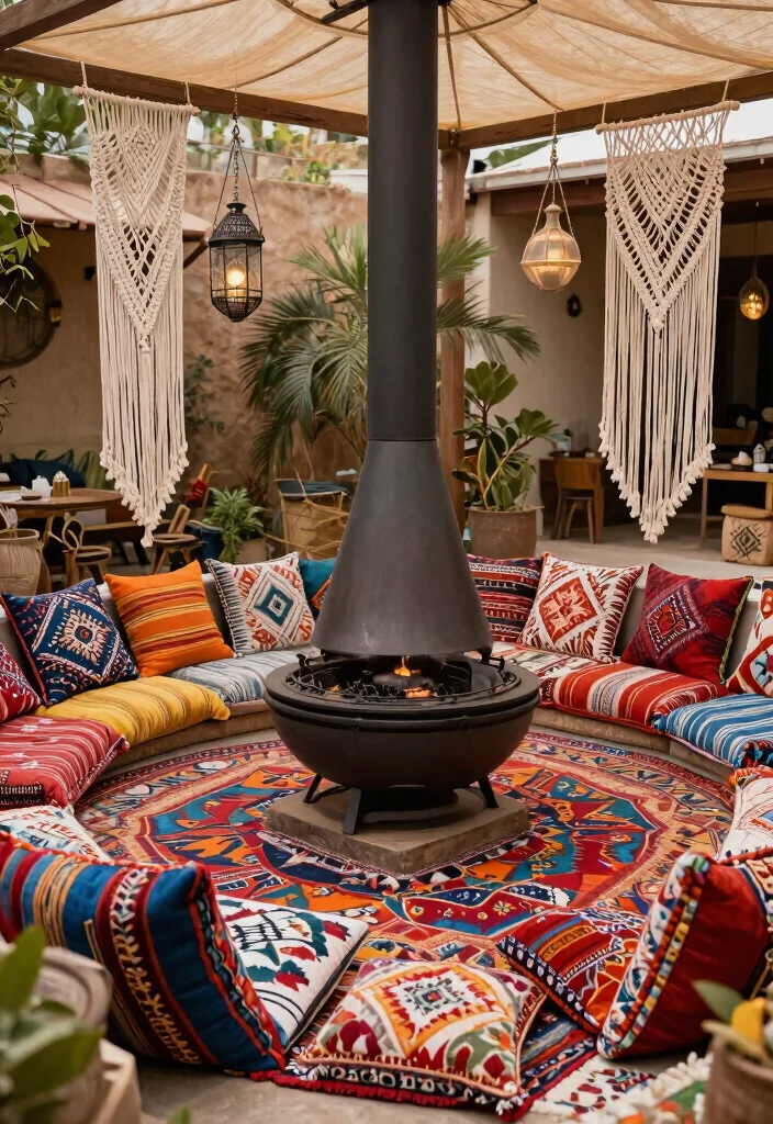 15 Best Chiminea Fire Pit Ideas for Outdoor Entertaining 9 15 Best Chiminea Fire Pit Ideas for Outdoor Entertaining 9. Boho Chic Textiles and Accessories 0