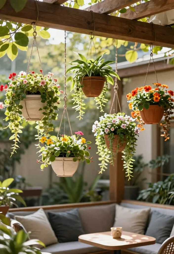 15 Best Porch Screen Ideas for Patio Privacy 11. Hanging Planters 0