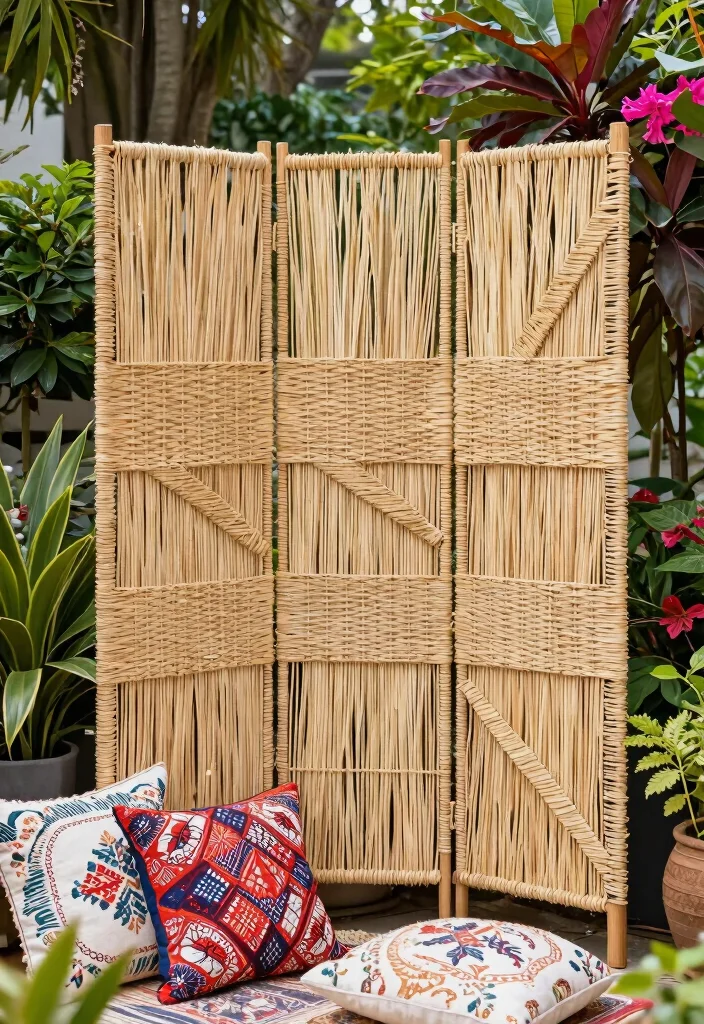 15 Best Porch Screen Ideas for Patio Privacy 15. DIY Woven Screen 0